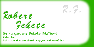 robert fekete business card